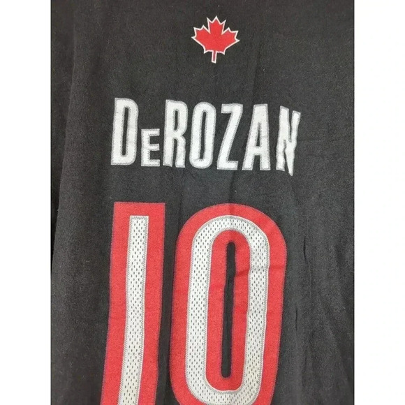 Adidas NBA Toronto Raptors Tee Shirt Men’s Size Large #10 Derozan - Picture 4 of 5